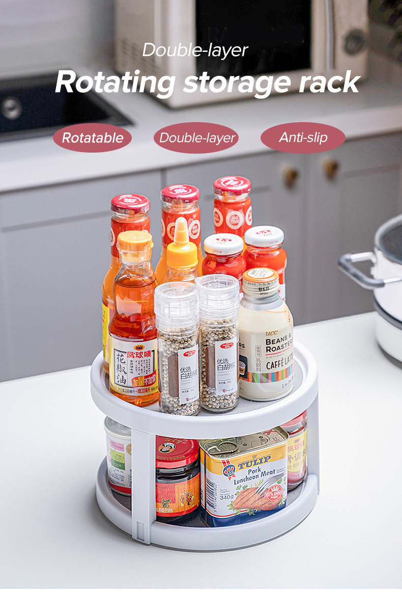 Double-layer rotating Storage Rack-O-1